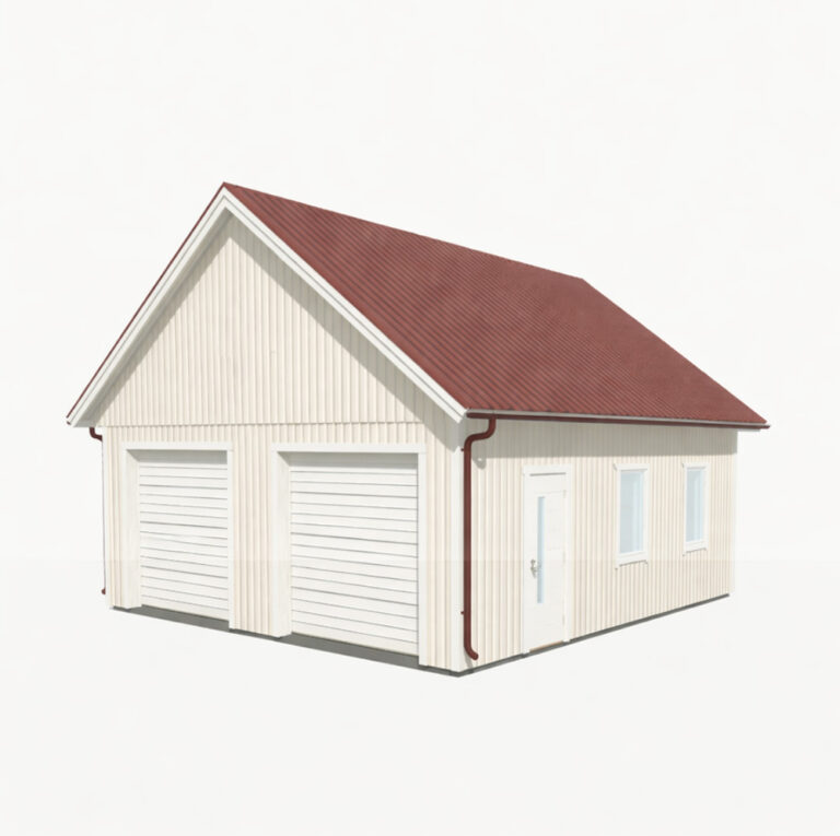 Kahden auton autotalli 7,2x8,4m